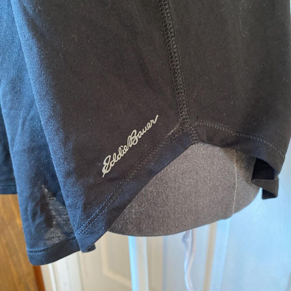 Eddie Bauer Women’s Size Medium Athletic Tank Top Built In Bra Black Stretch - Picture 4 of 9